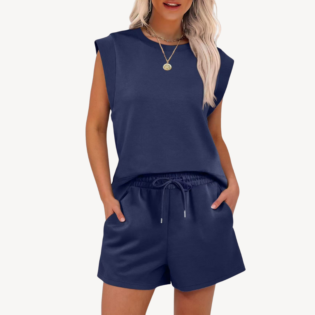Women's Casual Cotton Shorts Set | Loravelle