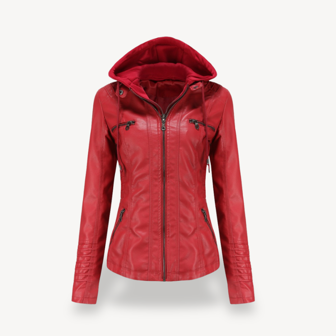 Motorcycle Faux Leather Jacket Women | Loravelle