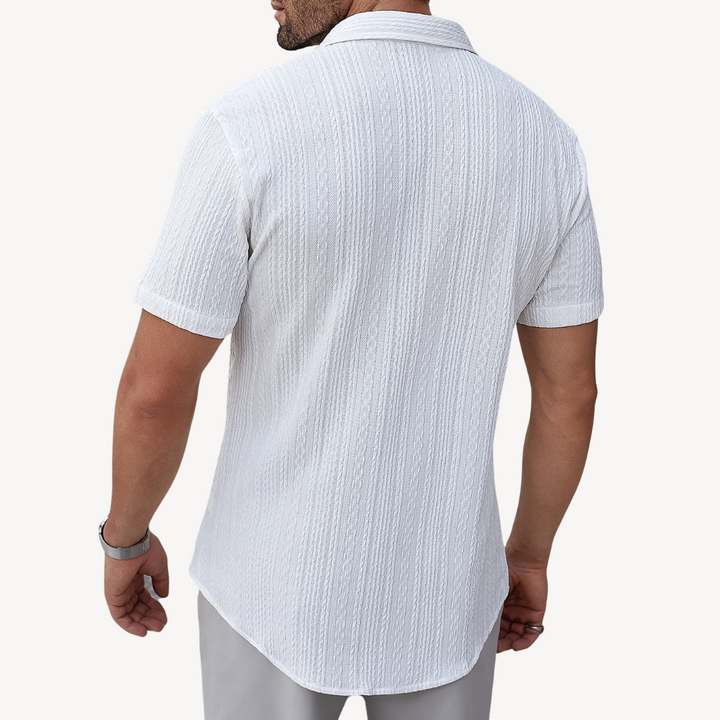 Men's Textured Short Sleeve Shirt - Stylish & Comfortable | Loravelle