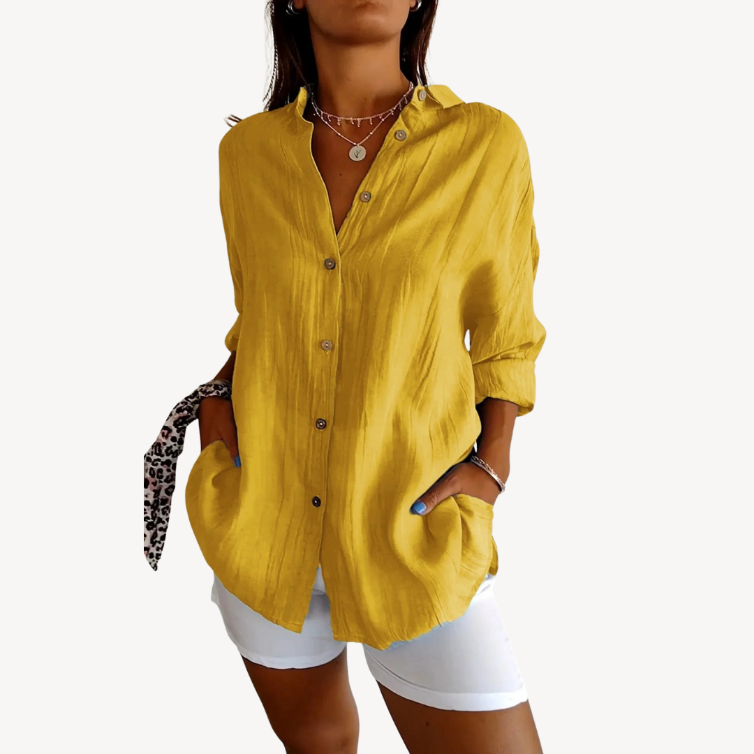 Button-Up Casual Blouse Women | Loravelle
