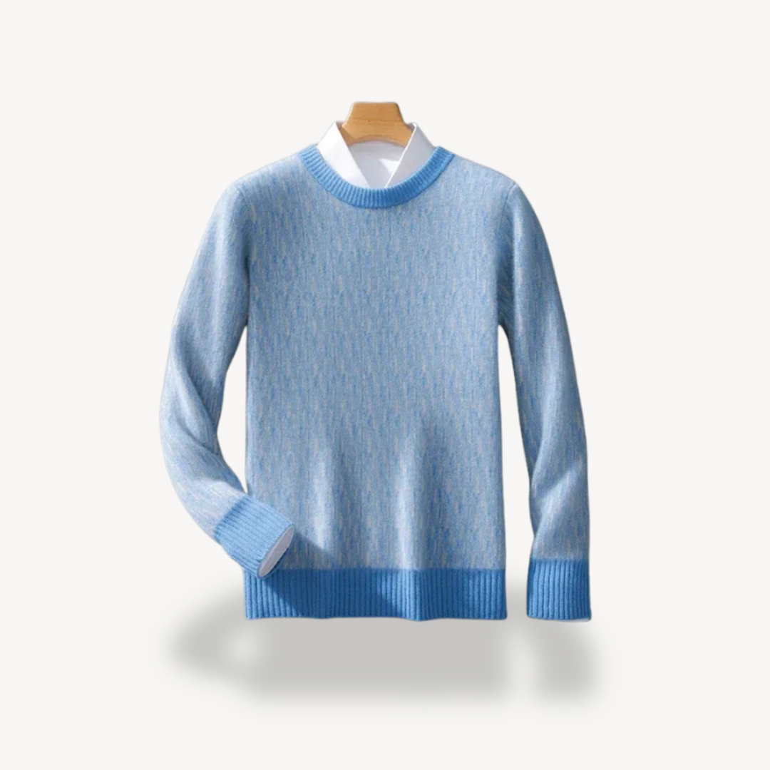 Wool Knitted Crewneck Sweater Men | Loravelle
