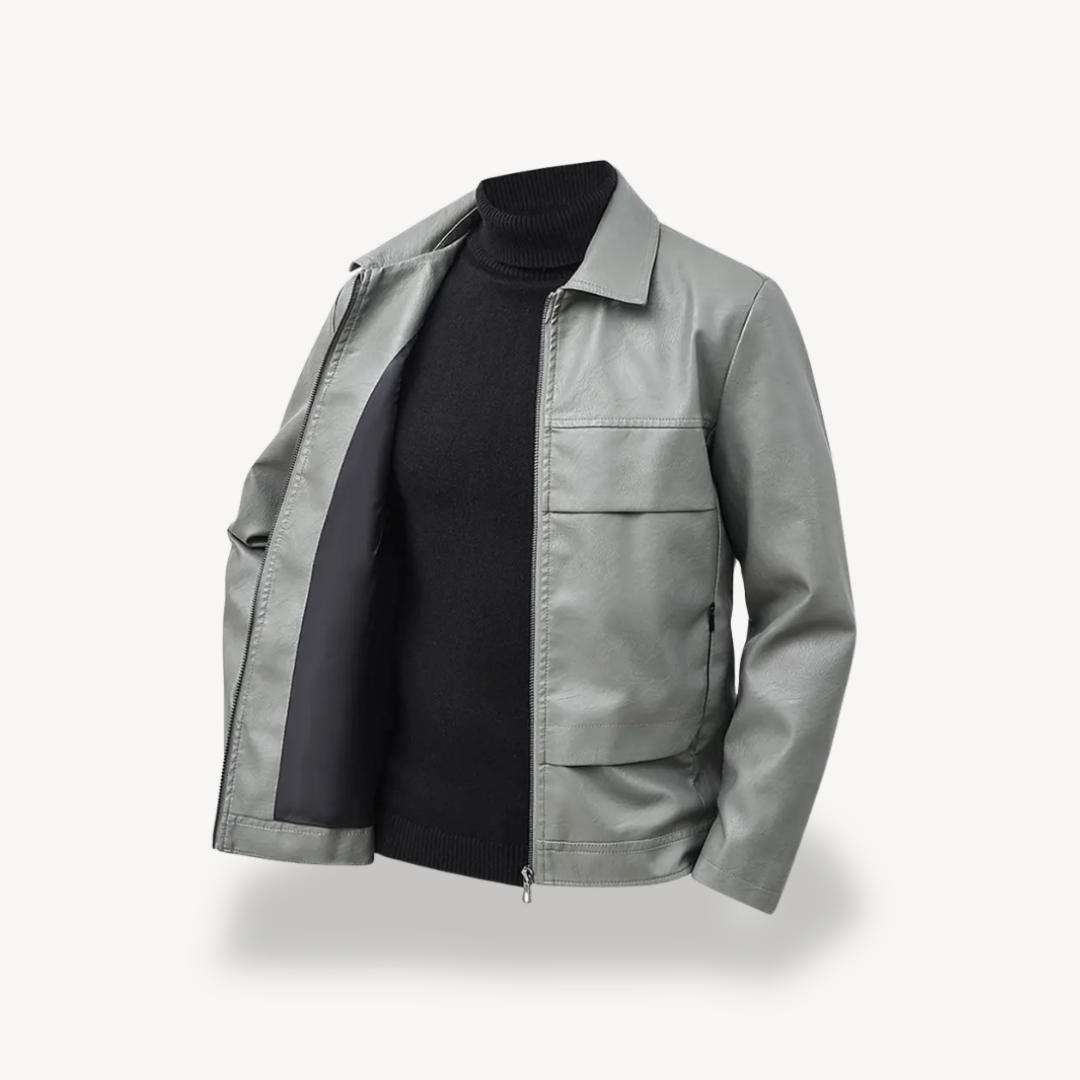Men's Faux Leather Jacket | Loravelle