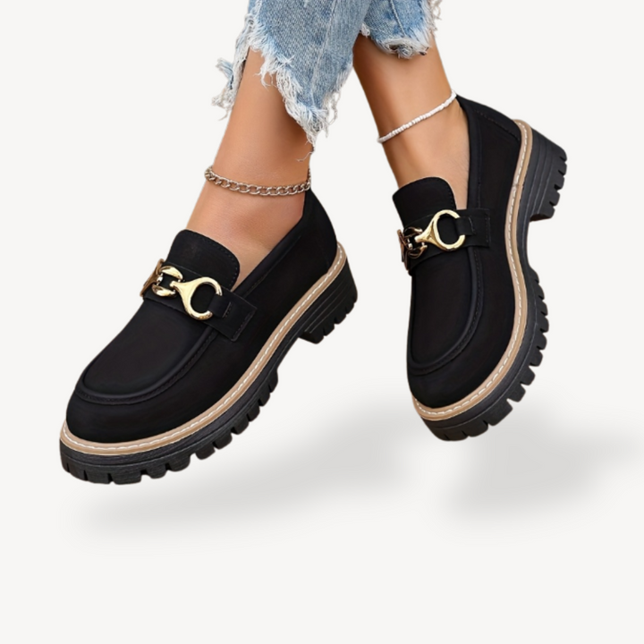 Women's Orthopedic Faux Suede Chain Loafers | Loravelle