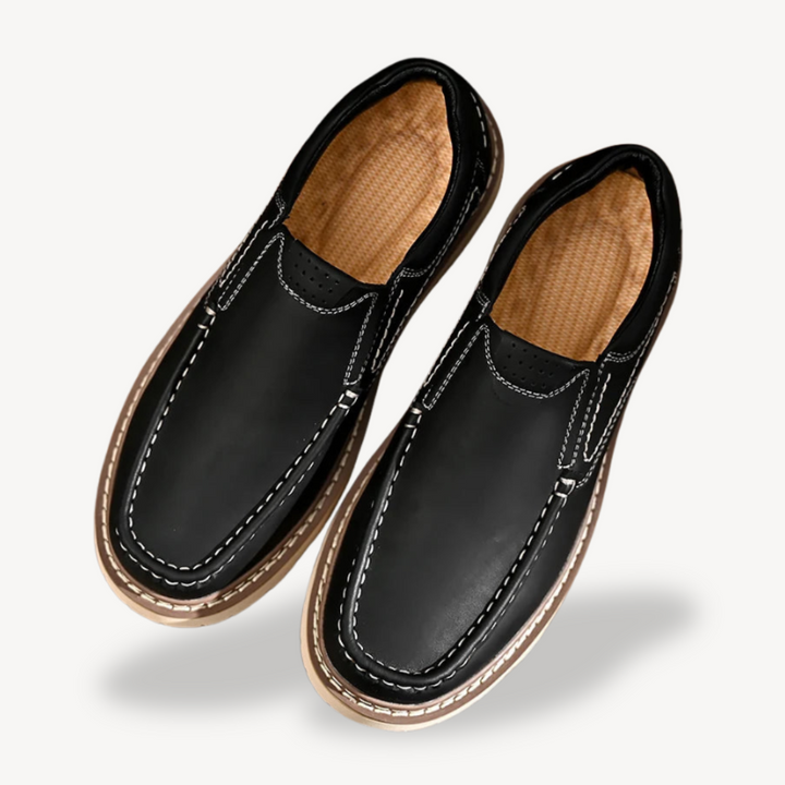 Men's Orthopedic Leather Slip-On Shoes | Loravelle