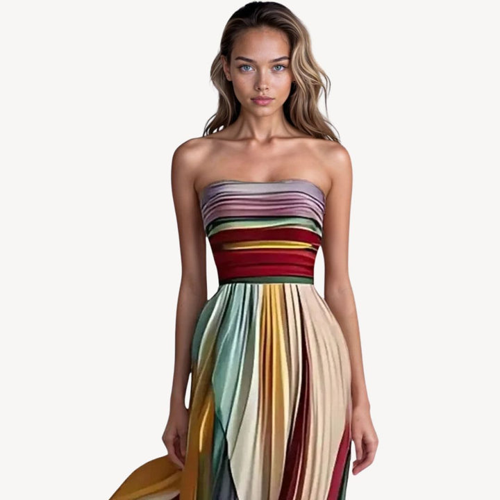 Women's Pleated Maxi Dress | Loravelle