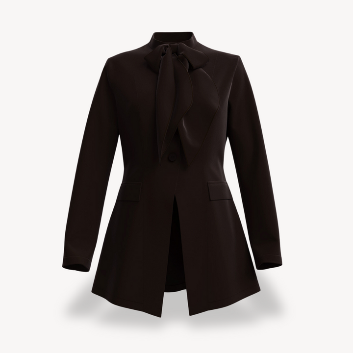 Loravelle | Women's Wool Blazer with Bow