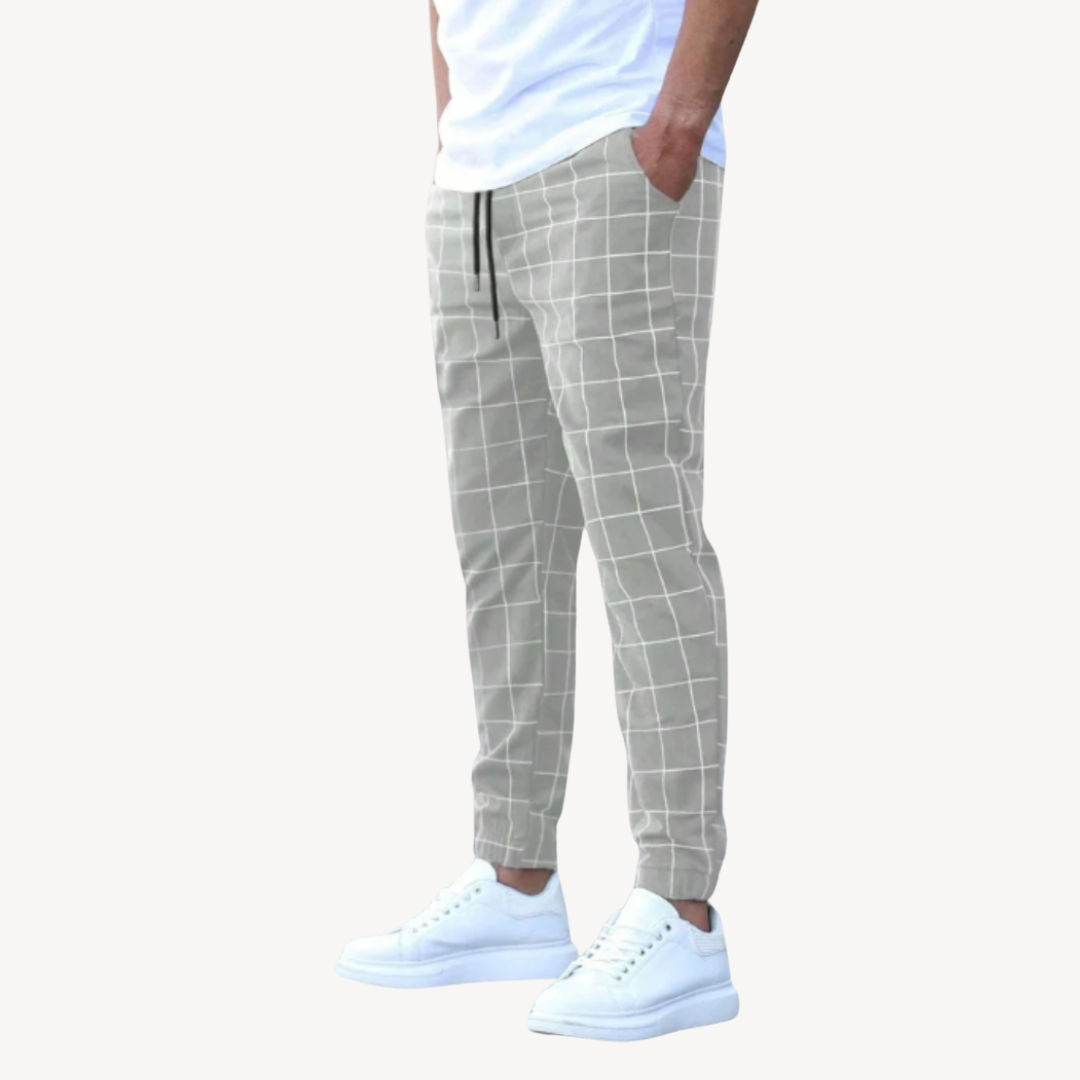 Men’s Plaid Slim Fit Jogger | Loravelle