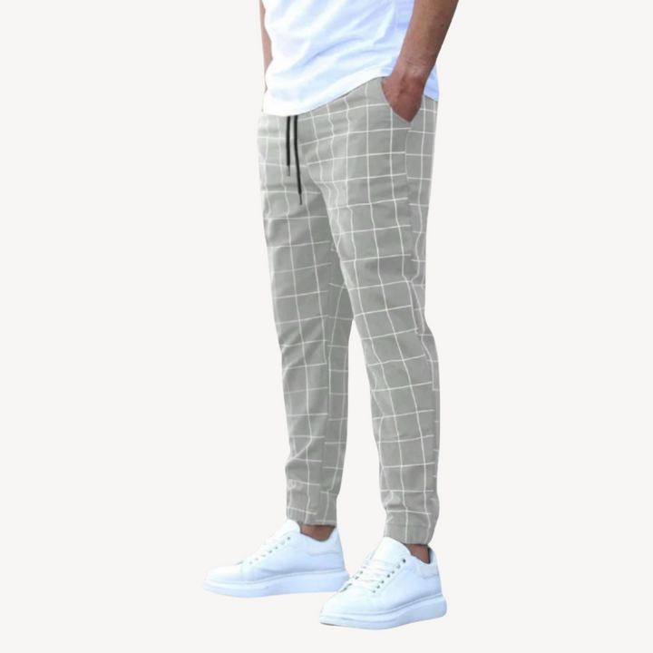 Men’s Plaid Slim Fit Jogger | Loravelle