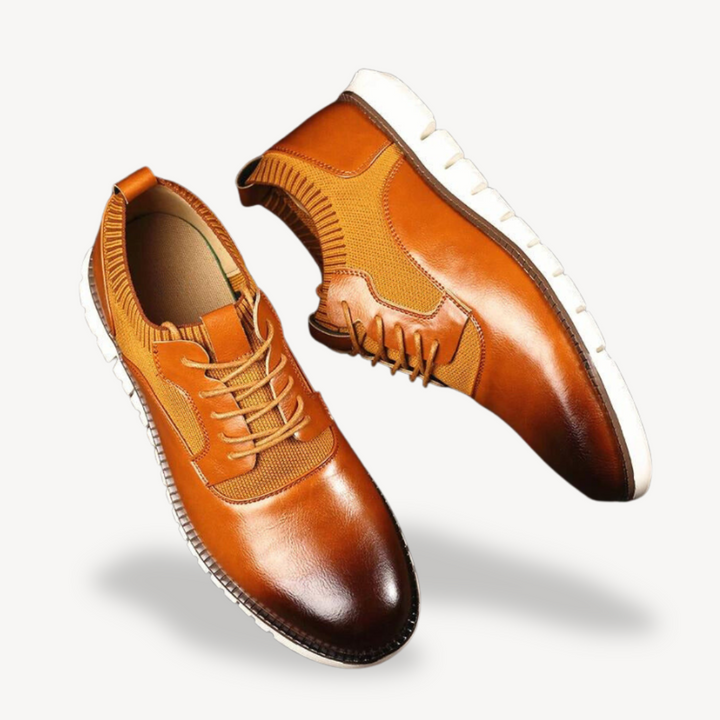 Men's Orthopedic Leather Walking Trainers | Loravelle