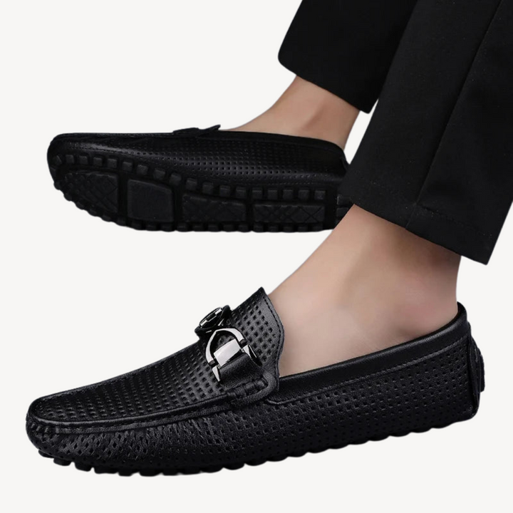 Men's Orthopedic Leather Driving Loafers | Loravelle