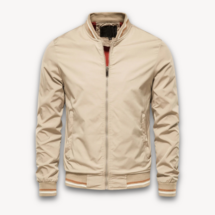 Loravelle | Men's Bomber Jacket - Lightweight Polyester Zip-Up Coat, Casual Windbreaker