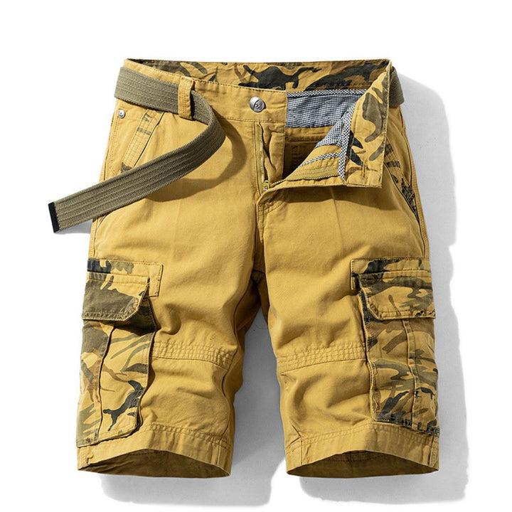 Men's Camo Patchwork Cargo Shorts Cotton | Loravelle