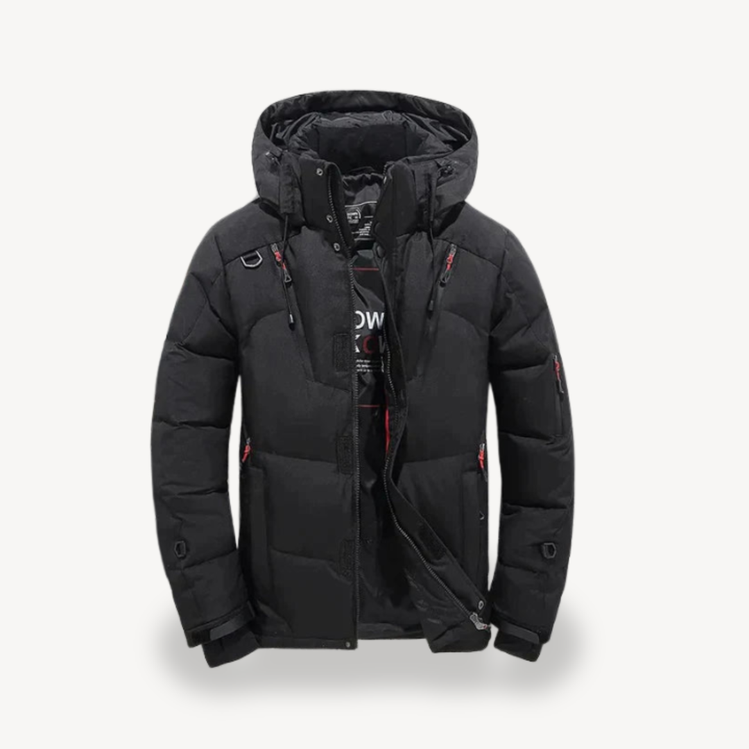 Men's Puffer Jacket with Hood | Loravelle