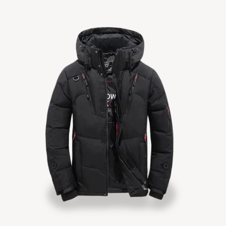 Men's Puffer Jacket with Hood | Loravelle