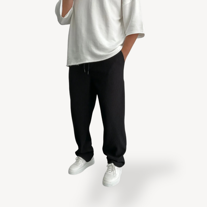 Men's Ribbed Relaxed Trousers | Loravelle