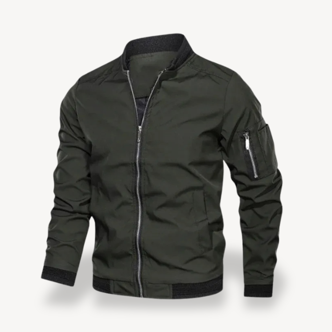 Men's Lightweight Polyester Bomber Jacket | Loravelle