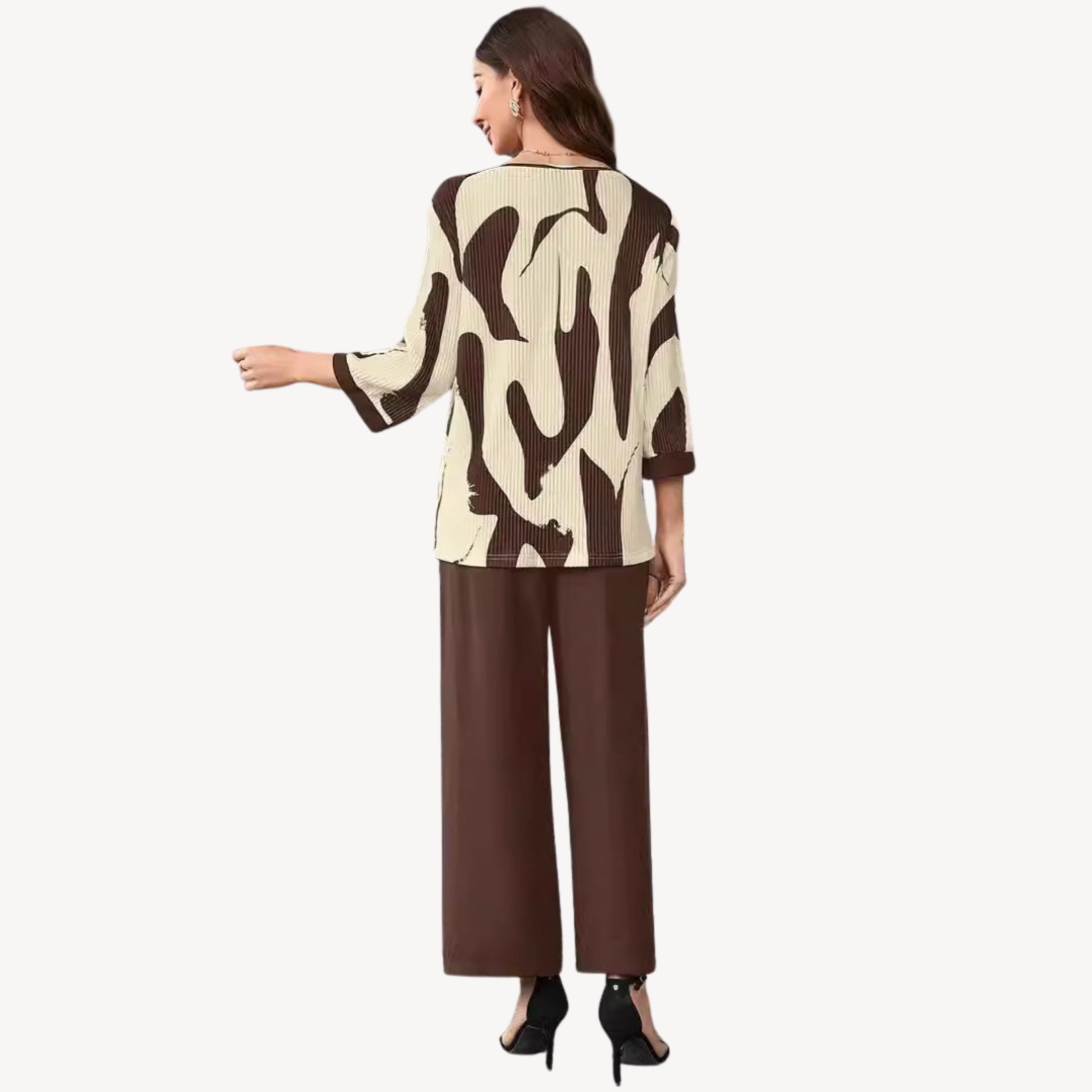 Women's Printed Two-Piece Palazzo Set | Loravelle