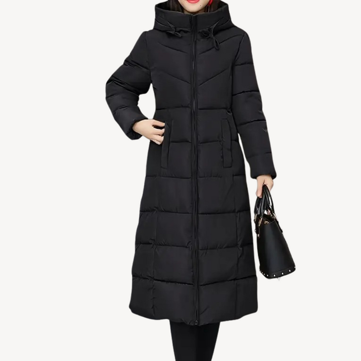 Long Hooded Puffer Coat Women | Loravelle