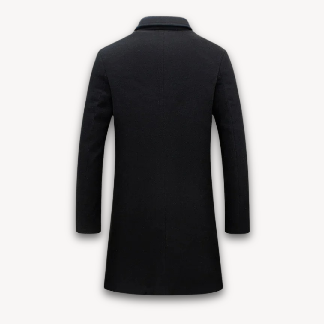 Loravelle | Men's Wool Blend Overcoat - Slim Fit Winter Formal Coat