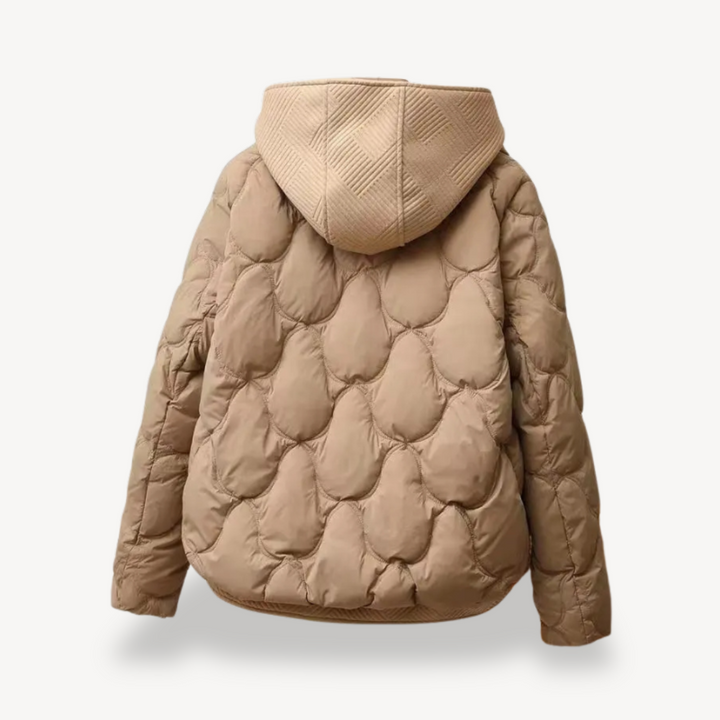Quilted Puffer Jacket with Hood for Women | Loravelle