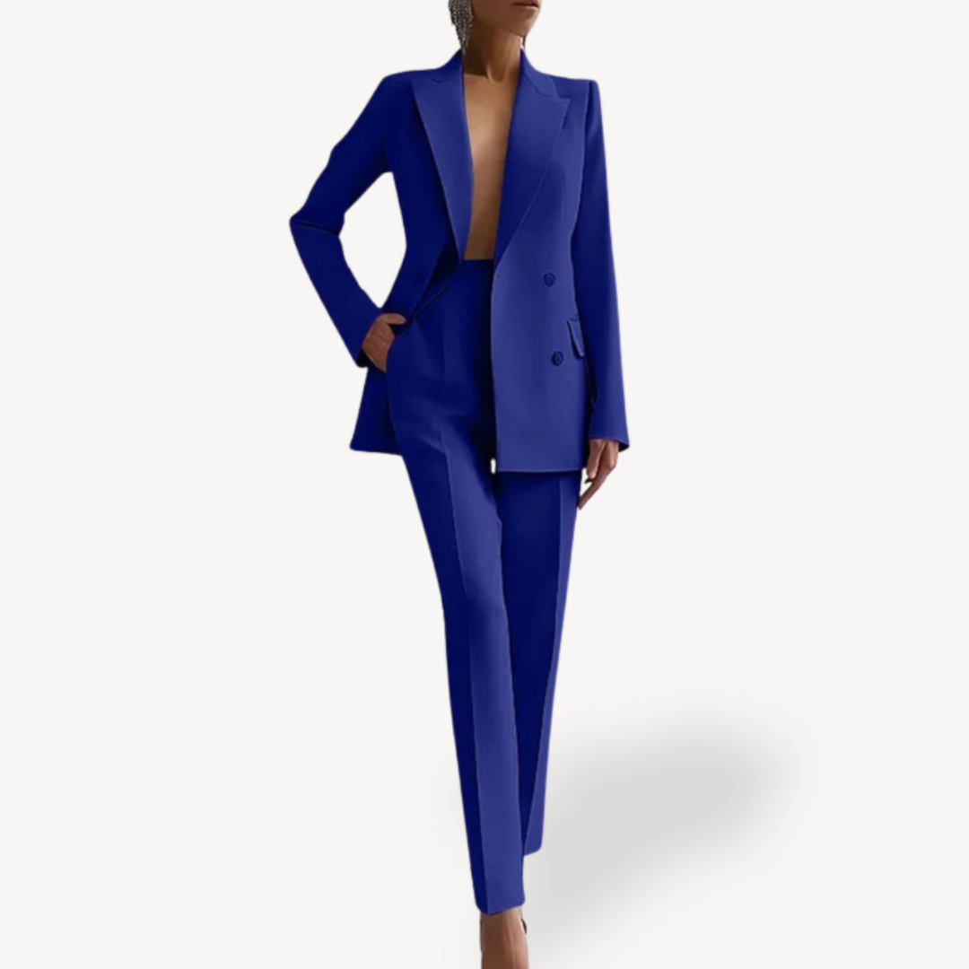 Women’s Double Breasted Blazer Trouser Suit | Loravelle