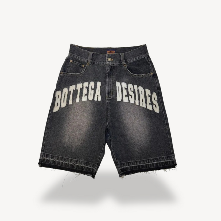 Bold Y2K Graphic Bermuda Shorts Men – Graffiti Print Streetwear 2025 | Loravelle