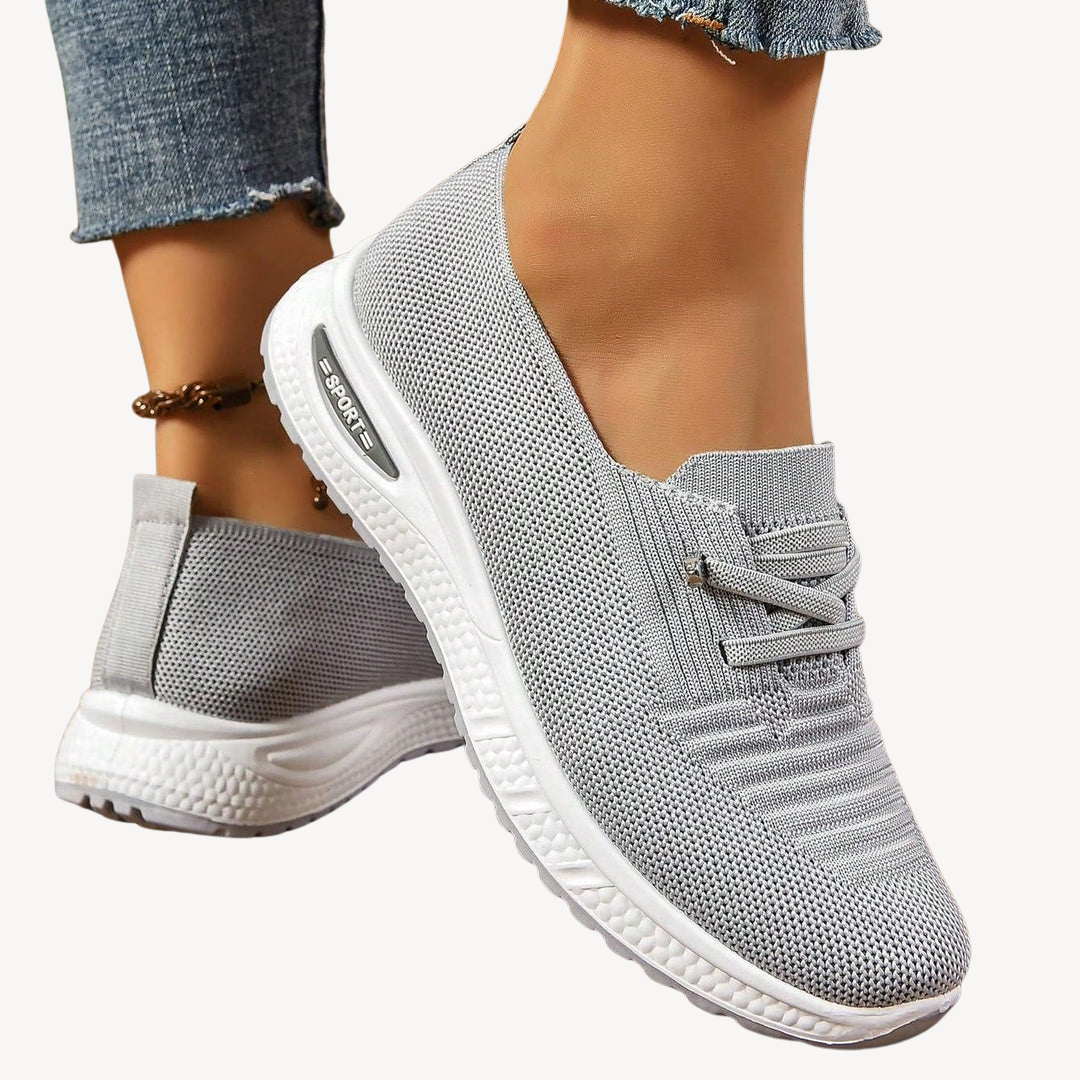 Women's Light Grey Orthopedic Slip-On Sneakers | Loravelle
