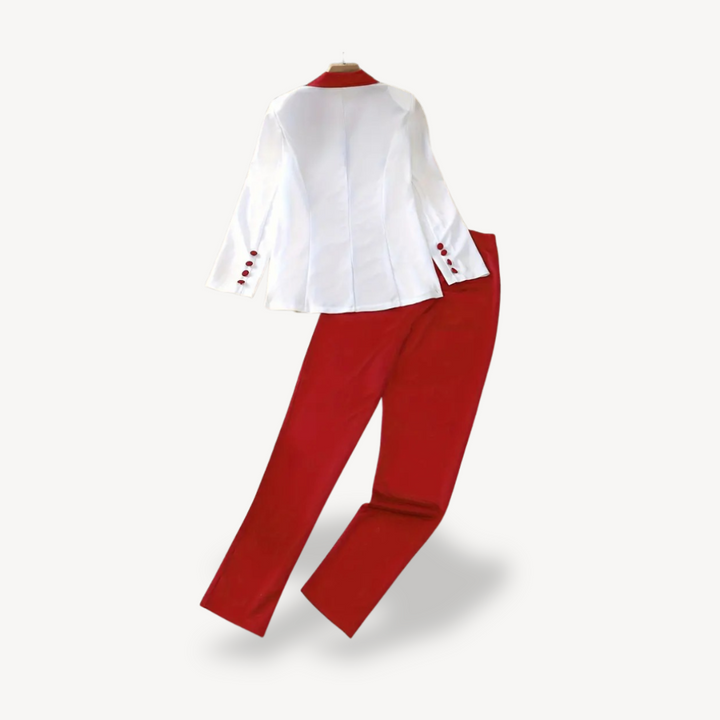 Two-Tone Blazer Pants Set | Loravelle