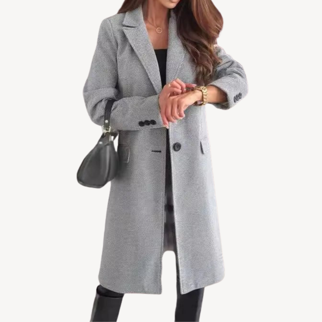 Women's Wool Blend Coat with Pockets | Loravelle