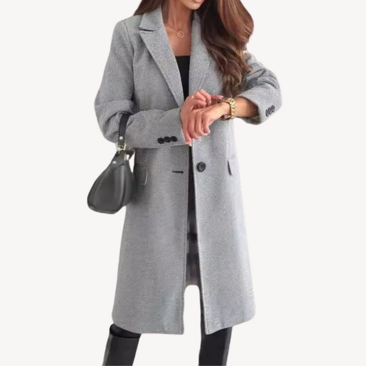Women's Wool Blend Coat with Pockets | Loravelle