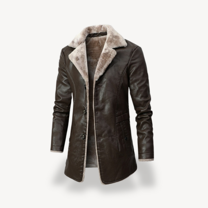 Faux Fur Leather Jacket Men | Loravelle
