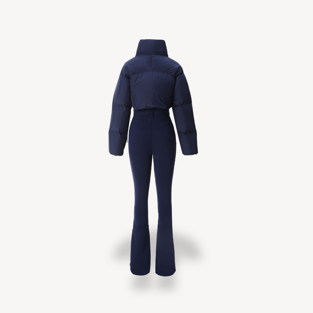 Women's Puffer Jacket with Belted Pants | Loravelle