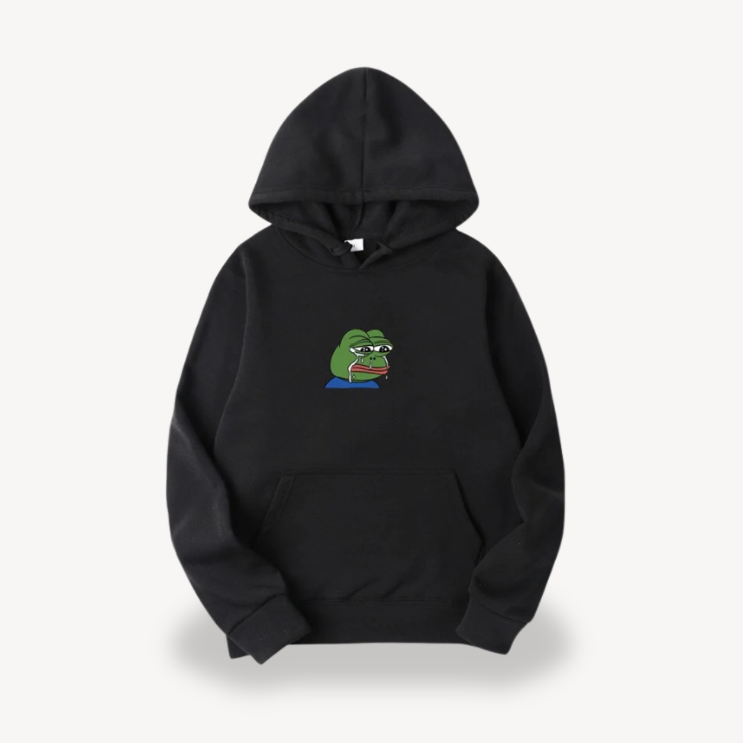 Pepe Frog Graphic Hoodie for Men | Loravelle
