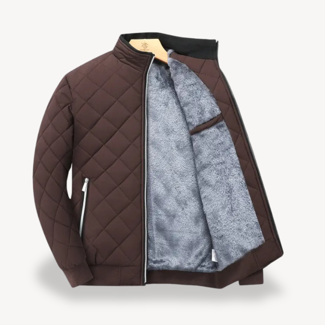 Men's Quilted Sherpa Lined Jacket | Loravelle