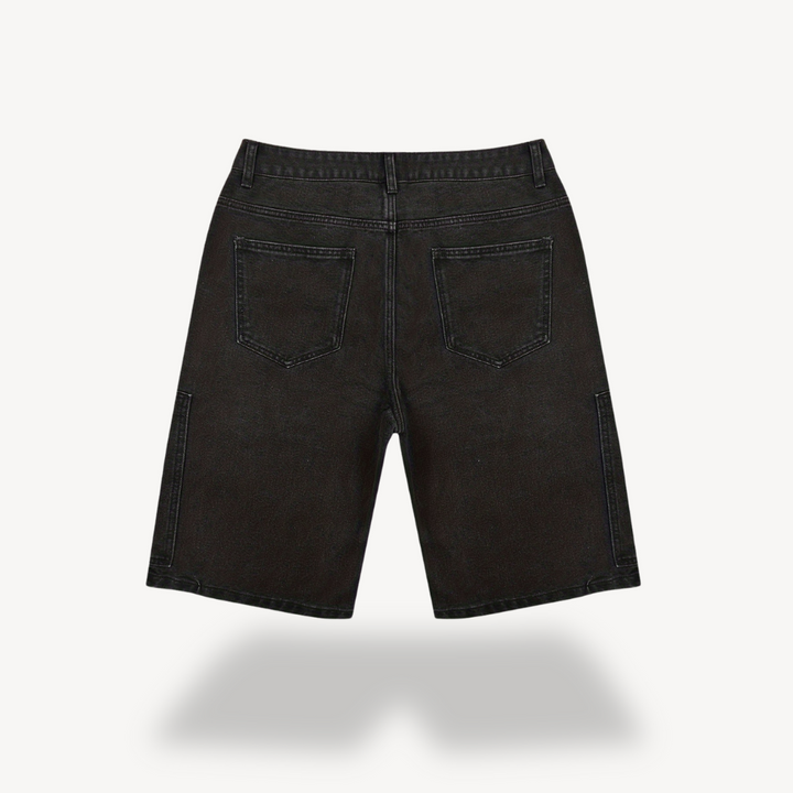 Men's Y2K Black Denim Cargo Shorts | Loravelle