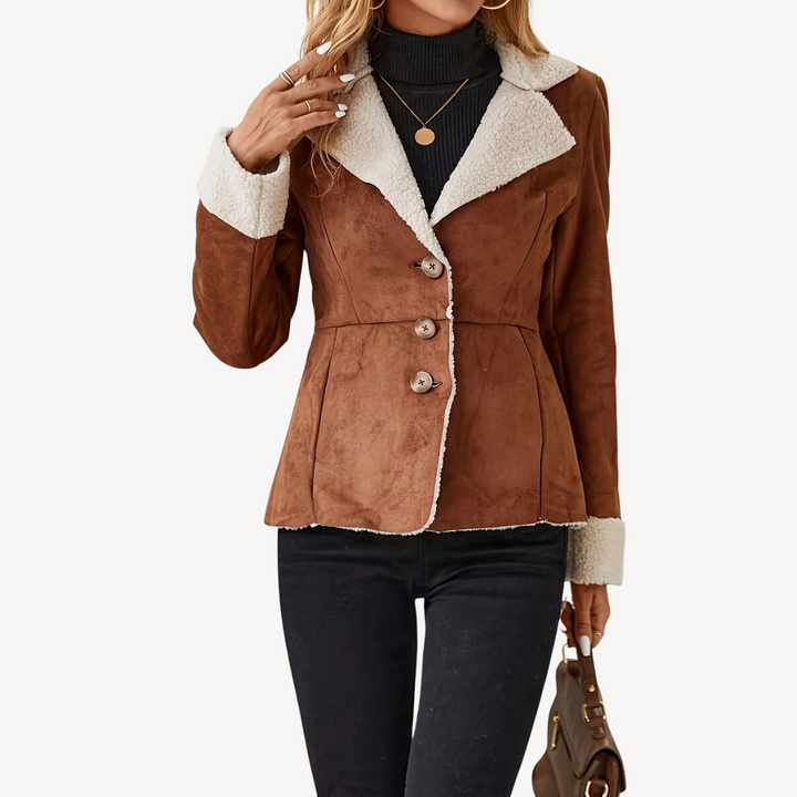 Women's Fleece-Lined Suede Jacket | Loravelle