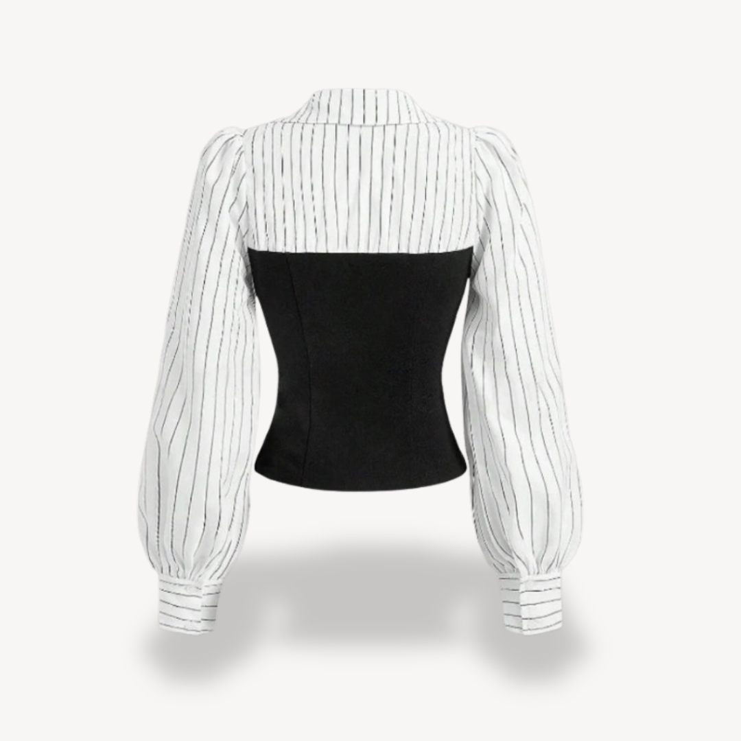 Striped Puff Sleeve Top for Women | Loravelle