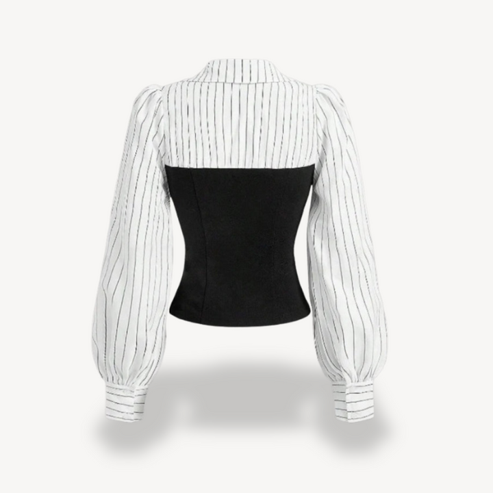 Striped Puff Sleeve Top for Women | Loravelle