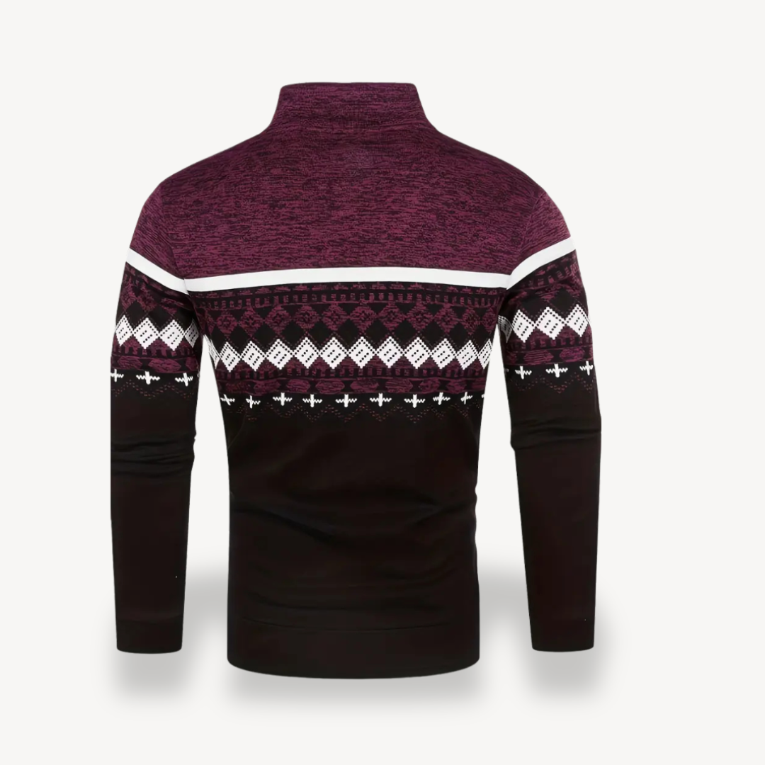 Knitted Stand Collar Jacket Men | Loravelle