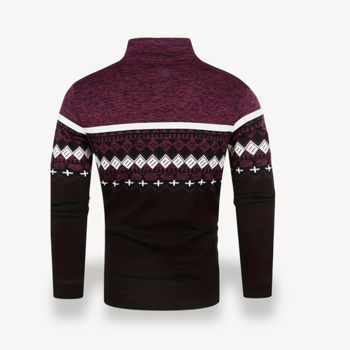 Knitted Stand Collar Jacket Men | Loravelle