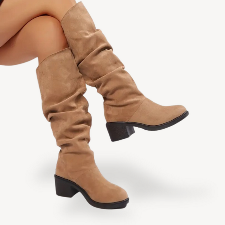 Slouchy Orthopedic Knee-High Boots Suede Women | Loravelle