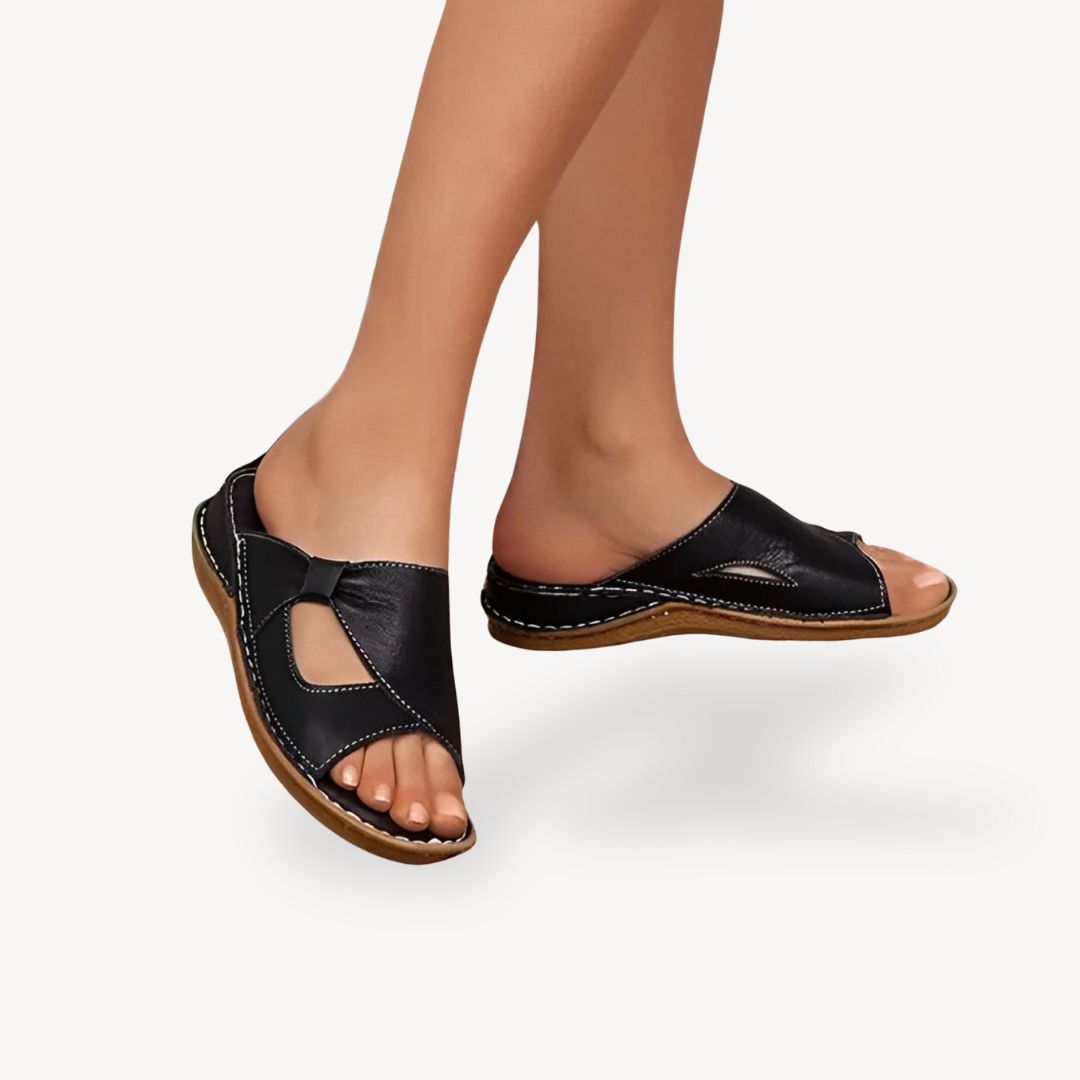 Orthopedic Cut-Out Sandals PU Women | Loravelle
