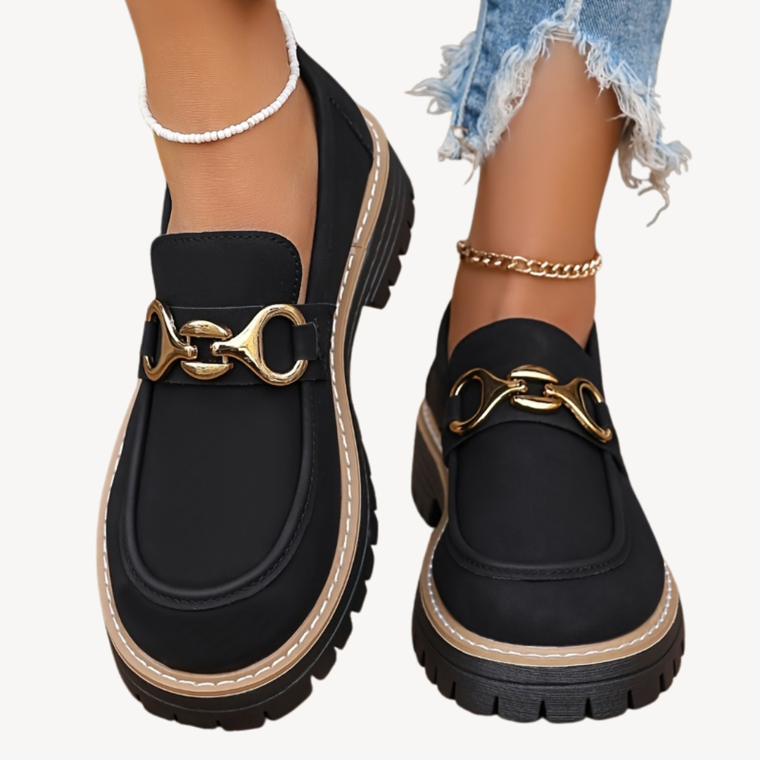 Women's Buckle Orthopedic Loafers | Loravelle