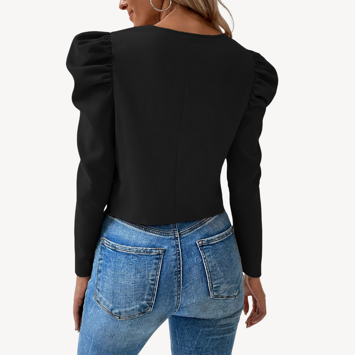 Puff Sleeve Zip-Up Jacket Women | Loravelle
