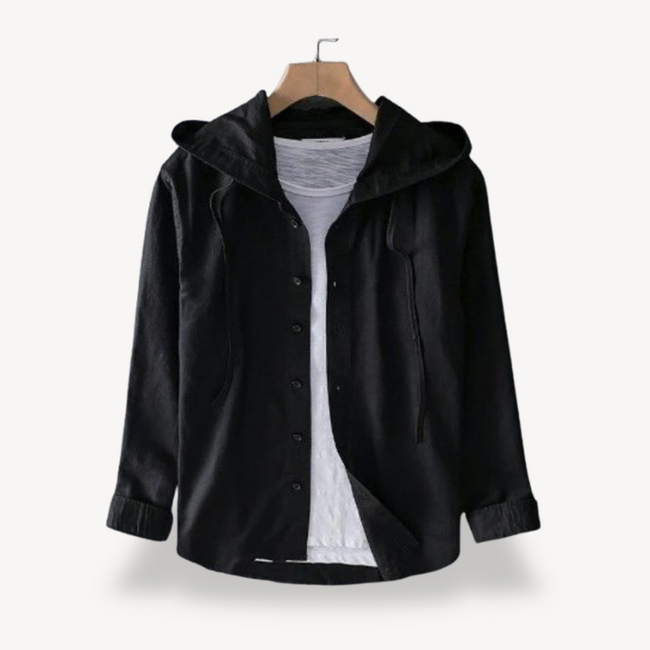 Long Sleeve Hooded Striped Shirt Men | Loravelle