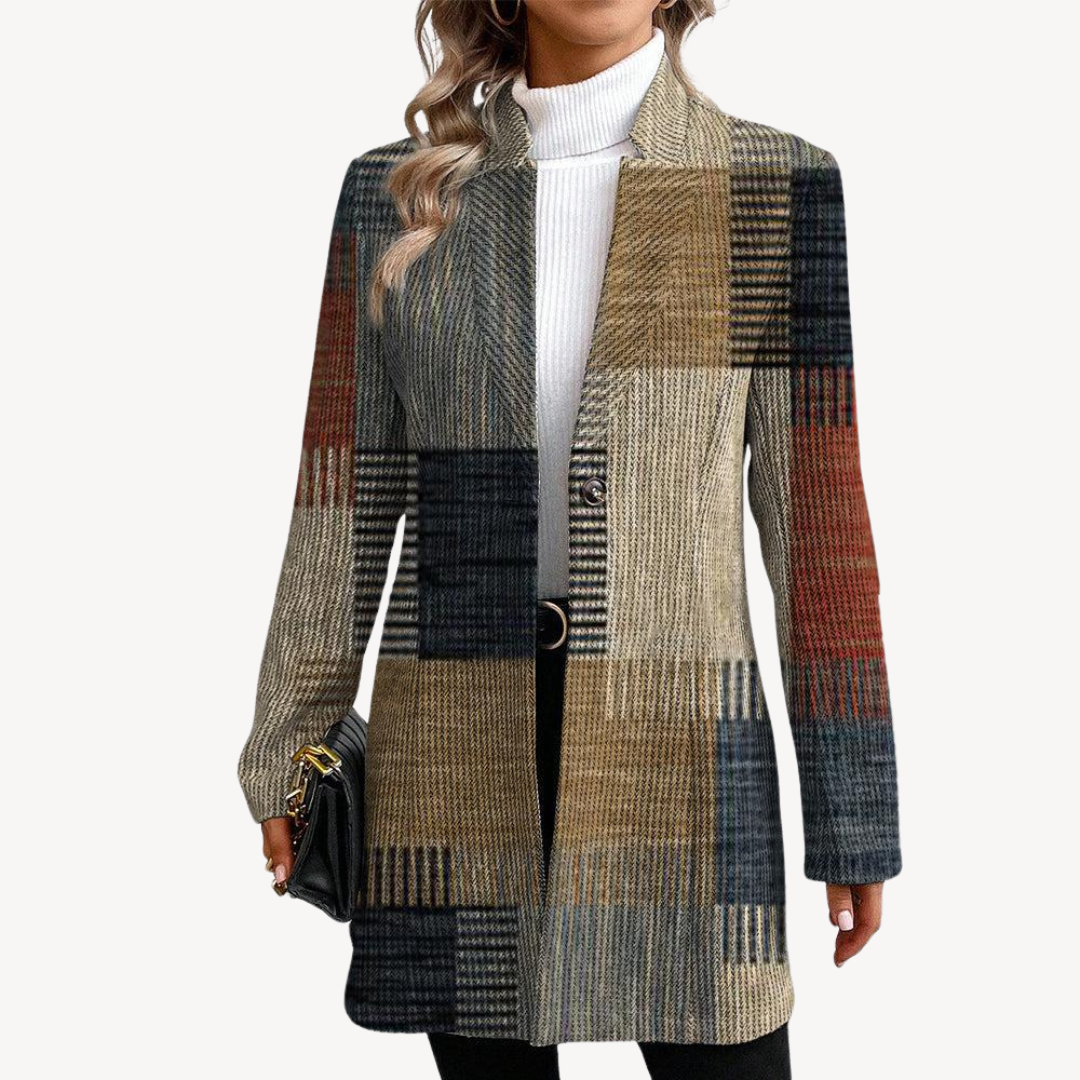 Loravelle | Women's Plaid Wool-Blend Blazer