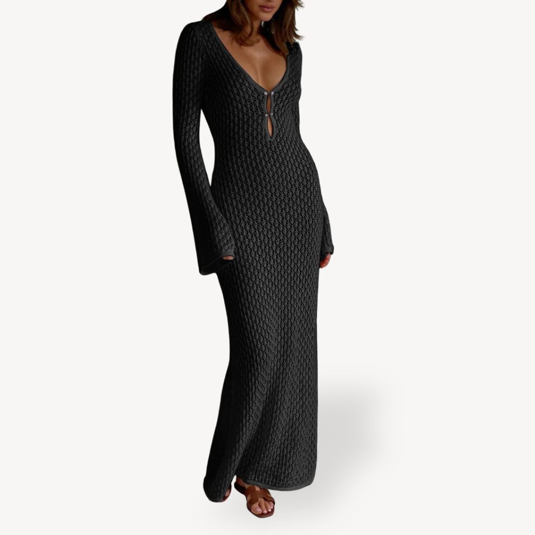 Knit Beach Coverup Maxi Dress Women | Loravelle
