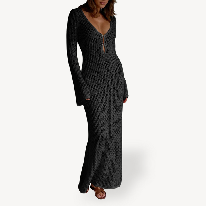 Knit Beach Coverup Maxi Dress Women | Loravelle