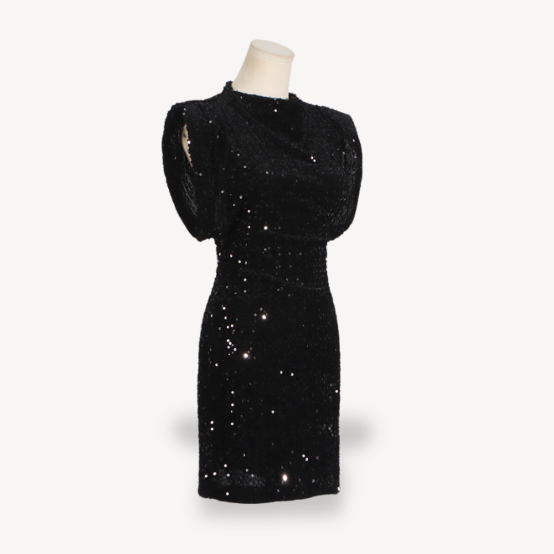 Loravelle | Women's Sequin Velvet Mini Dress – Elegant Party Outfit