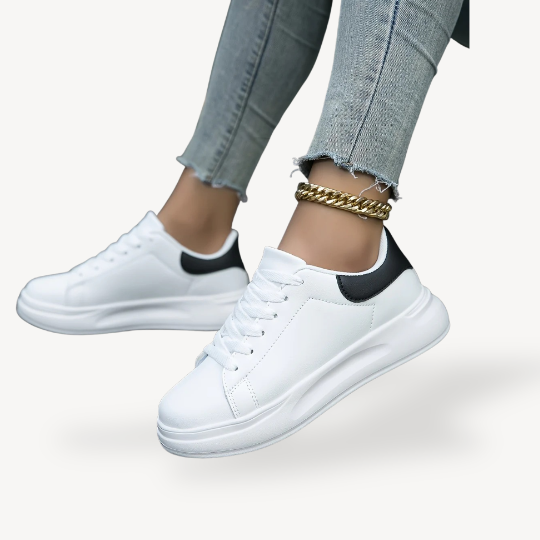 Women's Orthopedic Leather Platform Sneakers | Loravelle